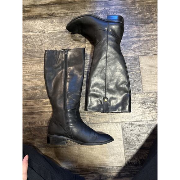 Ralph Lauren Black Leather Masika Tall Riding Boots Women’s size 6.5 Soft - Picture 4 of 9